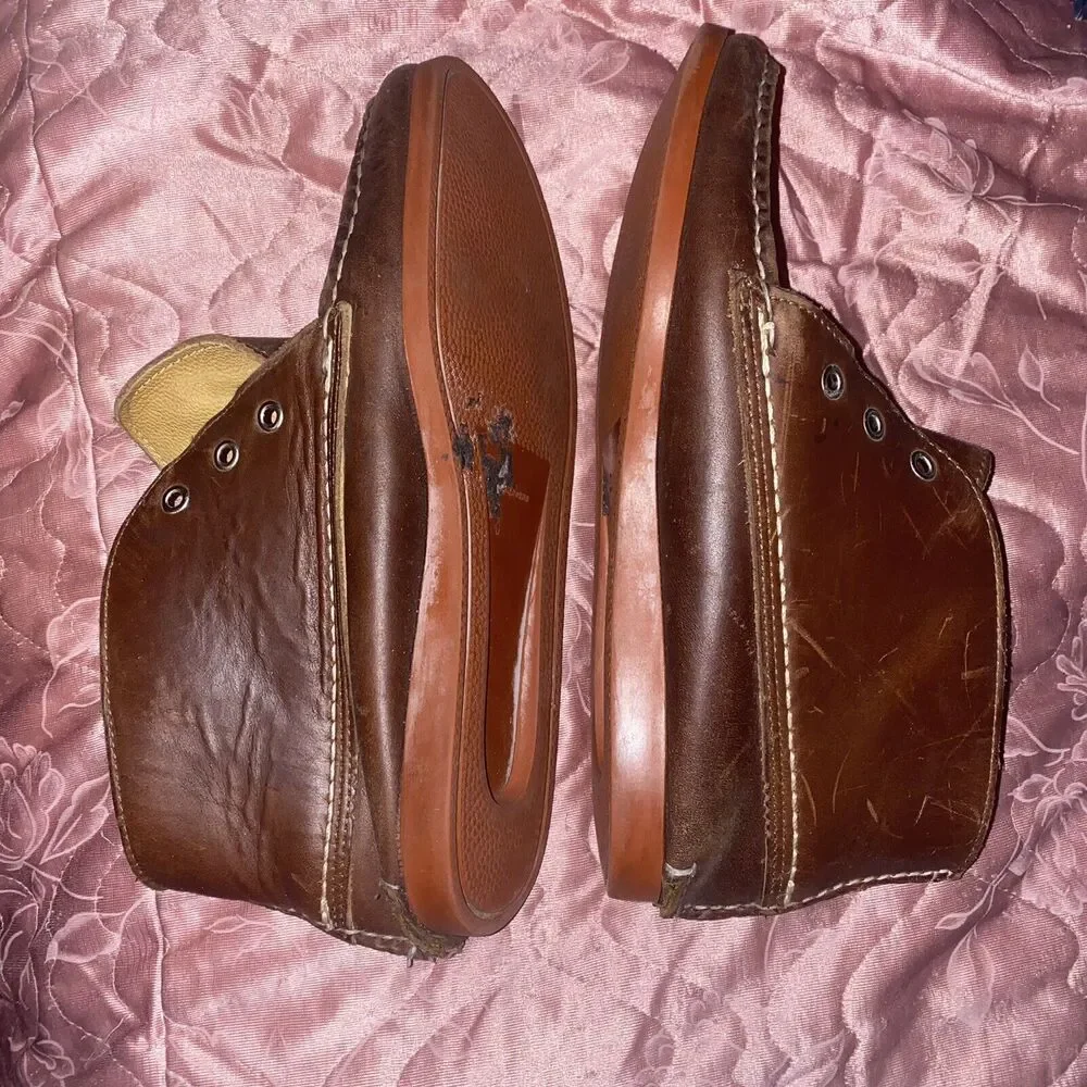Quoddy authentic brown leather‎ ankle Amazonas moccasin boots 9